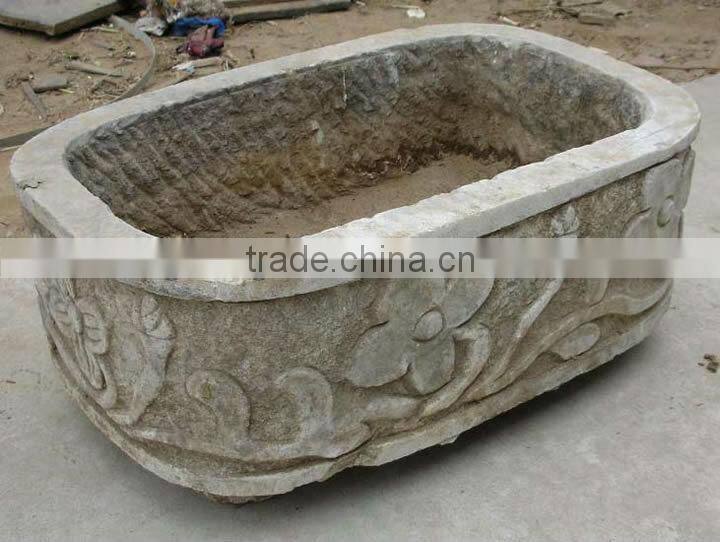 Chinese Antique Outdoor Garden Stone Water Manger