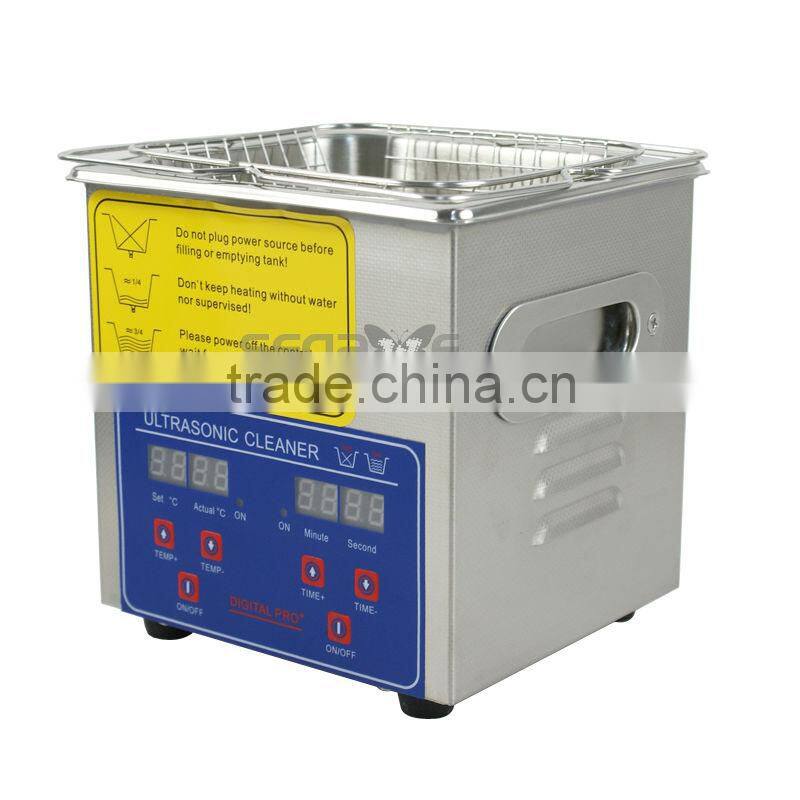 Professional 2L Stainless Steel w/Timer Ultrasonic Cleaner Heater