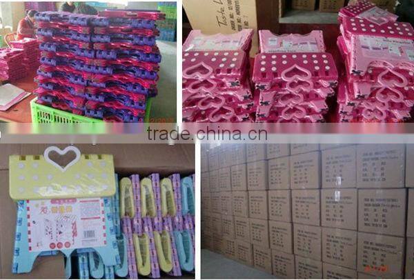 foldable plastic ottoman household portable stool