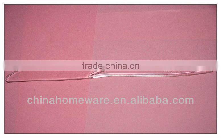 Clear plastic tableware western food knife