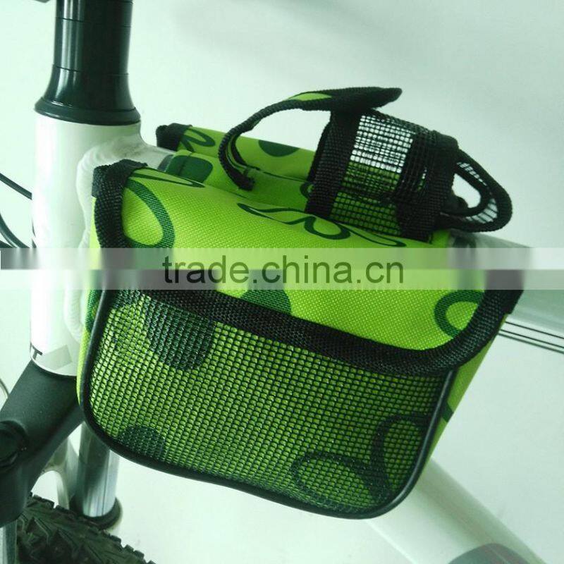 Wholesale logo customized 600D durable waterproof bicycle saddle bag 2016