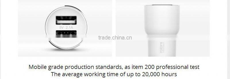 Original Xiaomi Roidmi Bluetooth USB Car Charger 5V/3.1A 2 USB Port Hi-Fi Receiver Android Navigation Fast Xiaomi roidmi Charge