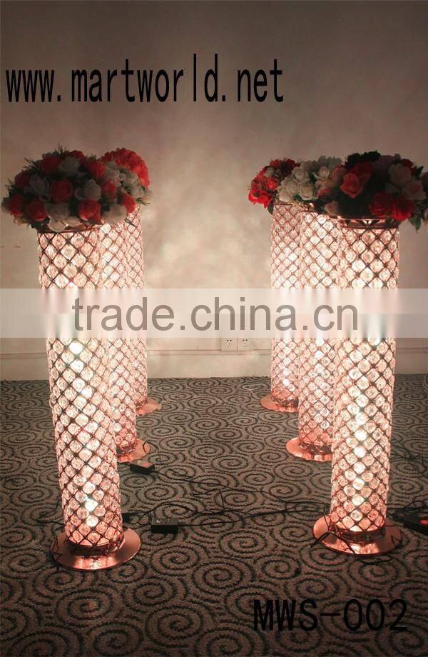 Gorgeous LED pillar with LED changeable color lights for wedding decorations.wedding aisle pillars(MWS-002)