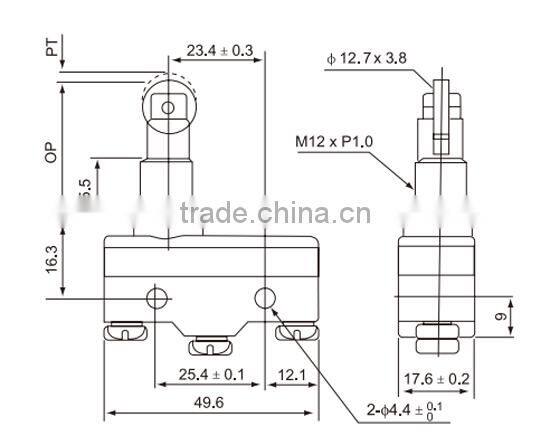 CNTD Advantage Price ABS Plastic 15A 250VAC Parallel Roller Plunger Type OMRON Micro Switch CM-1308 Z-15GQ22-B