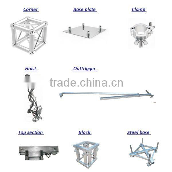 290mm/400mm spigot aluminum truss with 50*3mm main tube