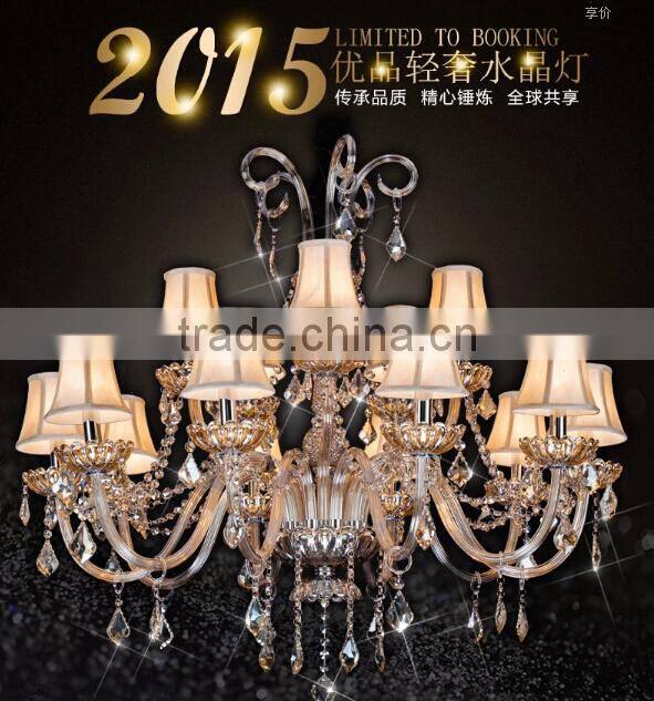 Antique Big Copper Chandelier Lamp for Lobby Decor