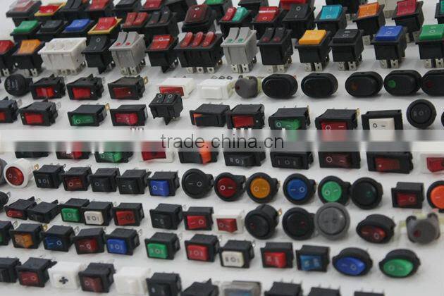 YL3-8 square white on off LED dpdt lighted rocker switch