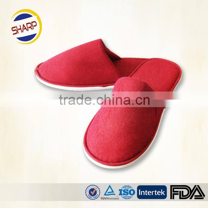 Wholesale hotel terry slipper, personalized hotel slipper with logo