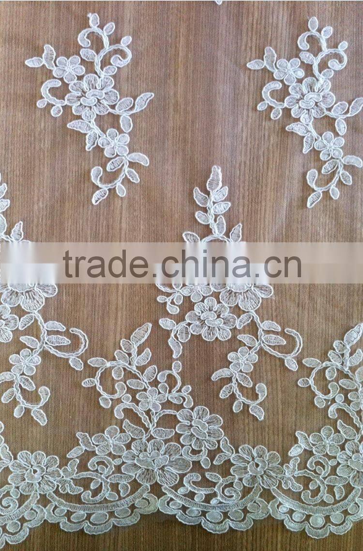 Top grade most popular dry cord lace fabric