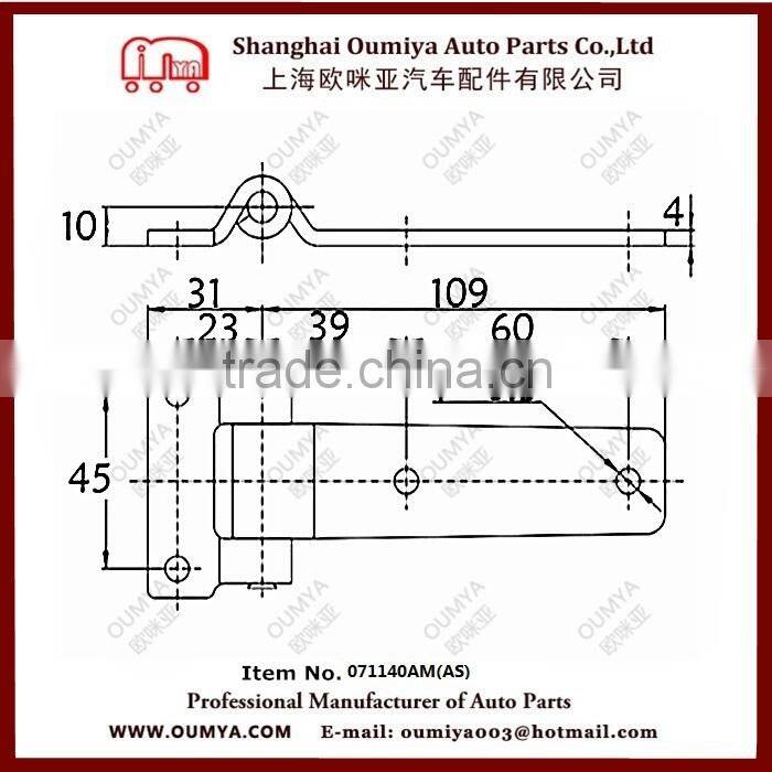 Small Truck toolbox stainless steel panel hinge 071140AM 071140AS