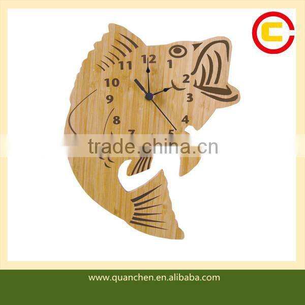 Custom Digital Bamboo Wall Clock with Animal Shape