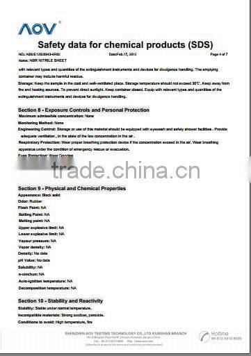 Nitrile NBR rubber sheet self adhesive one side