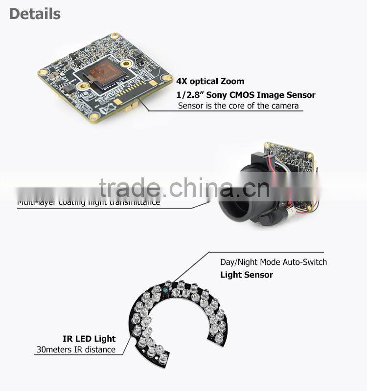 2016 network technology cctv camera 2.0mp onvif full hd waterproof dome metal camera