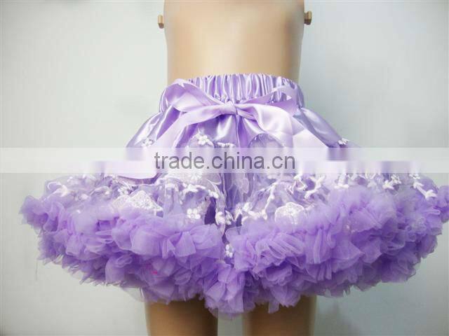 New arrival !! Lovely black princess lace chiffon petti skirt with bow and ruffle