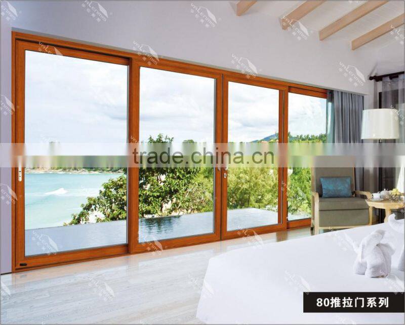 Large sliding glass door with aluminium alloy for sale in 2015