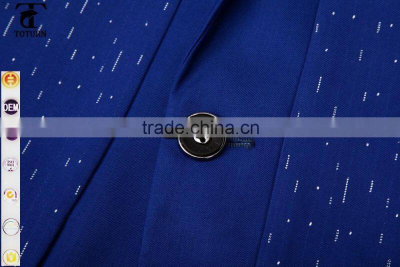 new products 2016 European Style direct manufacturer oem factory Formal Wear Slim Fit sky blue polyester fabric Business Suits