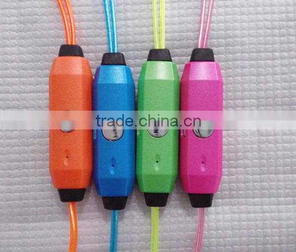 novelty el wire flash earphone and headphone for christmas gift item