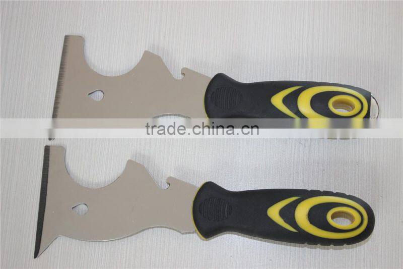 6 in 1 Multifuction putty knife / wall scraper / stainless steel blade