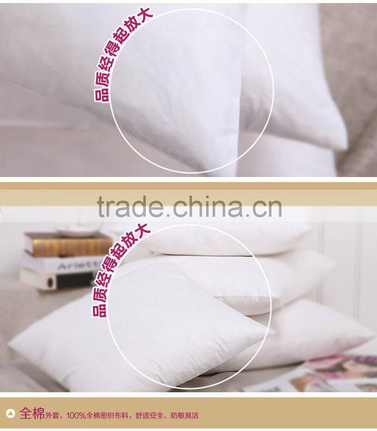 45X45CM 100% Cotton Washed White Goose Feather Cushion Pad
