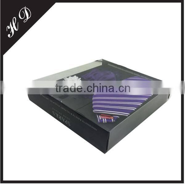 PVC Necktie Cufflink Flower Brooch Set Gift Box