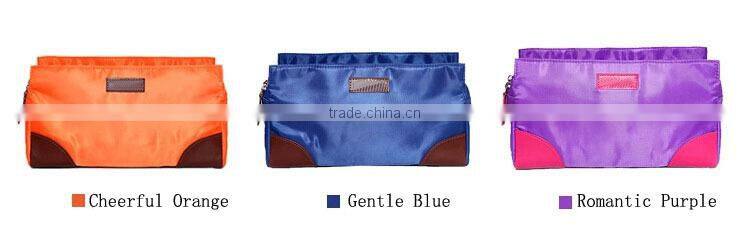 Retro vingate style double zipper waterproof cosmetic packaging bag