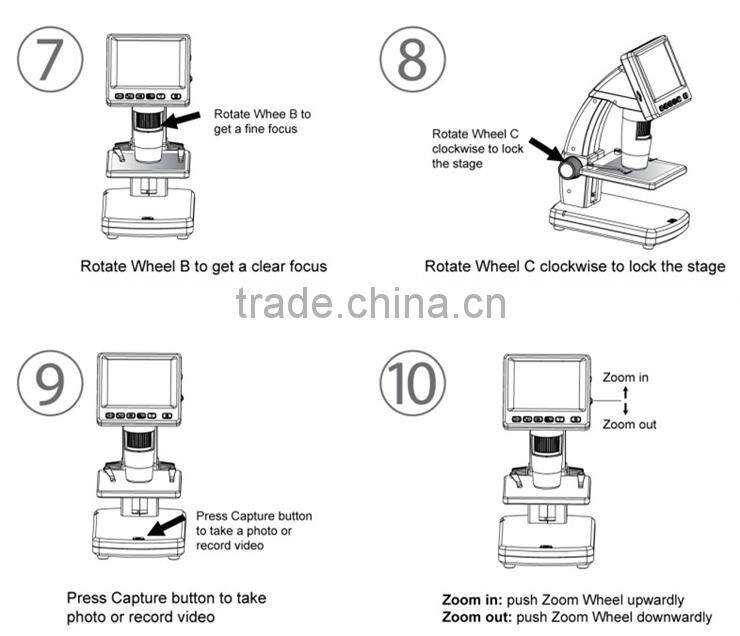 5MP 1000x USB Portable Digital Microscope/USB Measuring Microscope