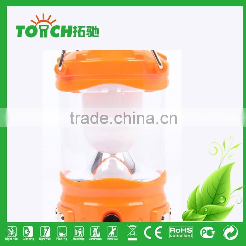 Ball Bulb ABS Plastic Lantern Light Fashion New Design Orange Camping Lamp with Inner Battery and Charger