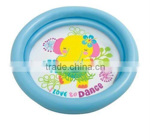 TODDLER/KIDS/BABY 2 RINGS PADDLING SWIMMING POOL SWIM OUTDOOR GARDEN INFLATABLE BLUE RING ELEPHANT PATTERN