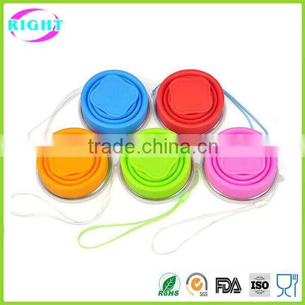 Food Grade Foldable Drinkware Collapsible Silicon Cup