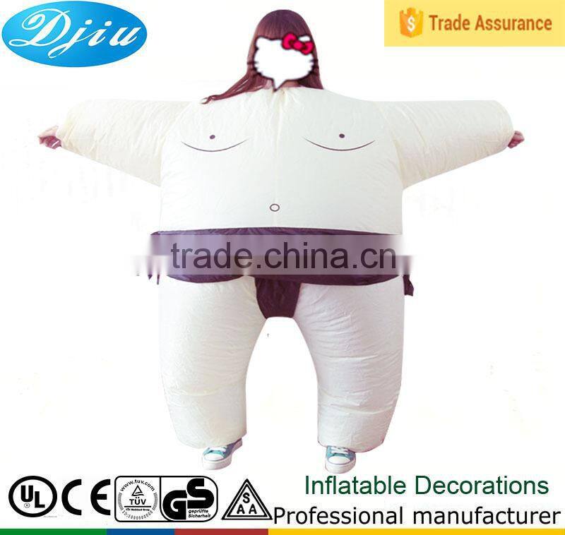 Inflatable sumo wrestling suit