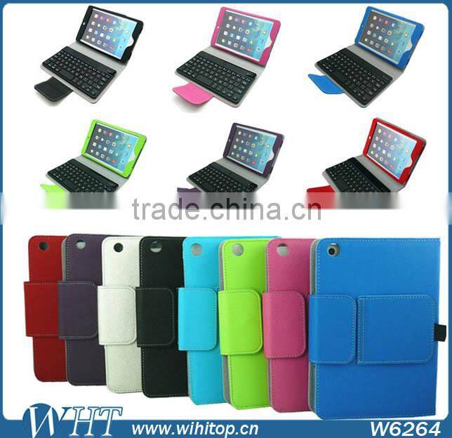 Hot Selling Detachable Ultra Thin Wireless Bluetooth Keyboard Leather Case For iPad Mini, For iPad Mini Case With Keyboard