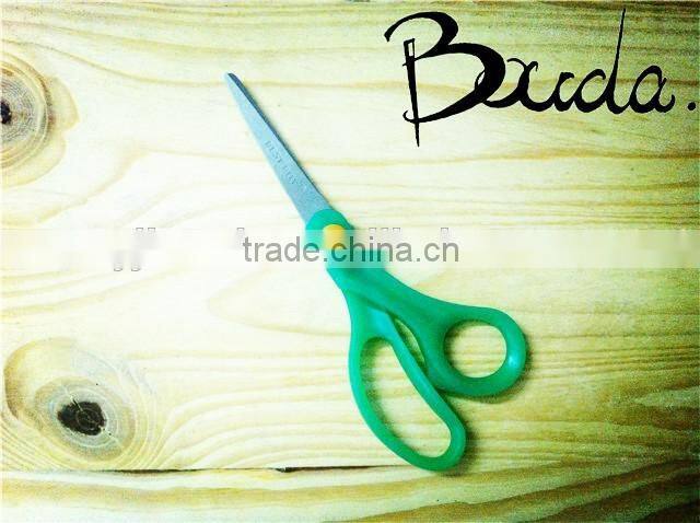 Soft handle hot sale office scissors with plastic and TPR handle BD-S1703