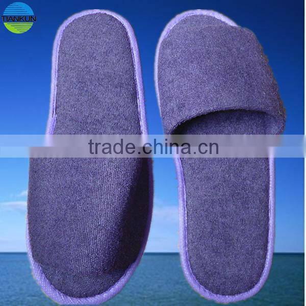 cheap price puple color ladies disposable hotel slipper