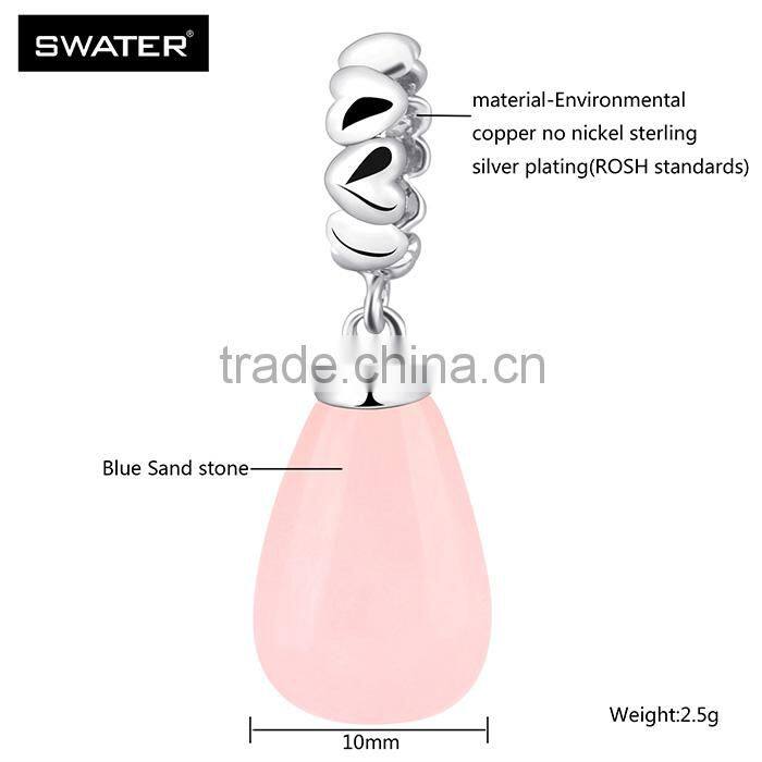 Jewelry Wholesale Pink Glass Charm
