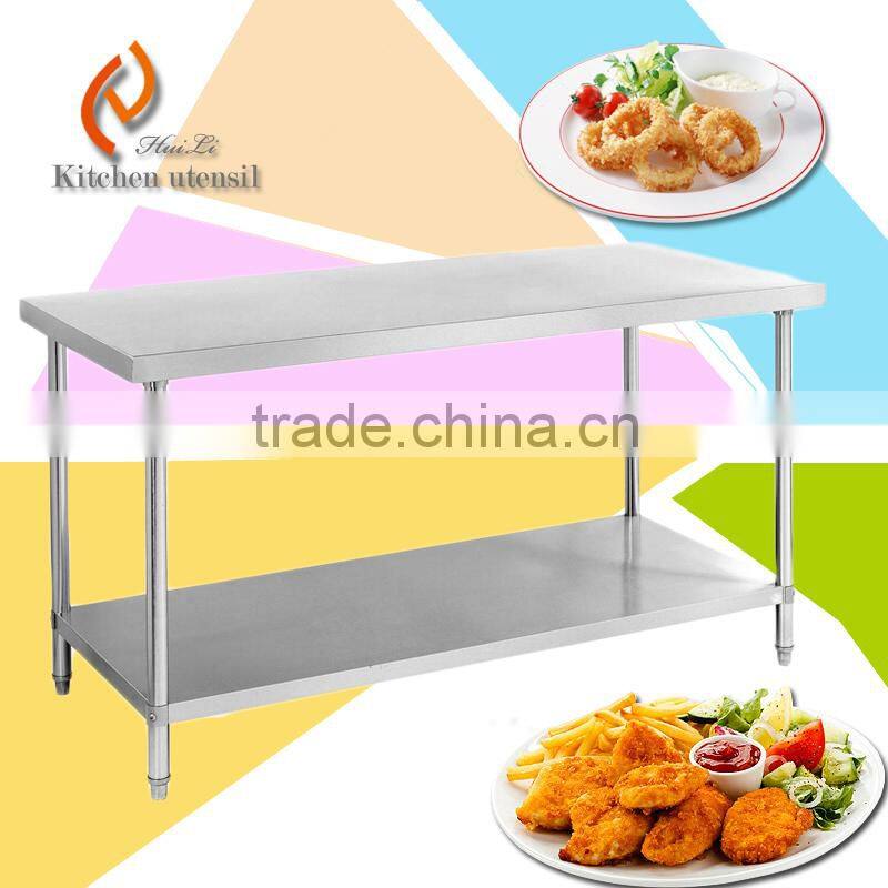 Affordable kitchen work tablet/restaurant stainless steel work bench/food prep kitchen worktable