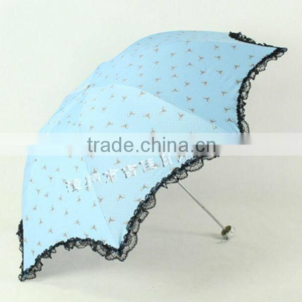 LB315 eye-catching color promotional gift pink lace umbrella