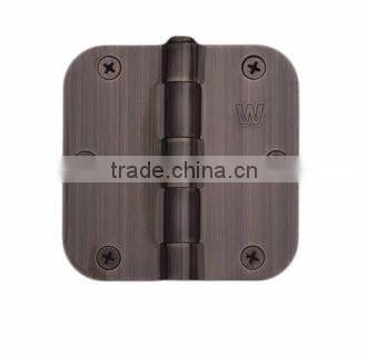 Brass Full Mortise Hinge, 4" x 4" x .130" with Square Corners and 5 Knuckles