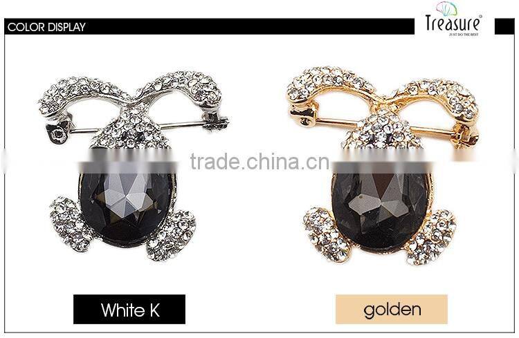 China factory big insect alloy big rhinestone brooch jewelry