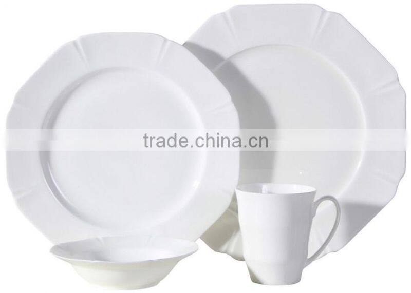 Embossed porcelain elegance dinner set ceramic homewares