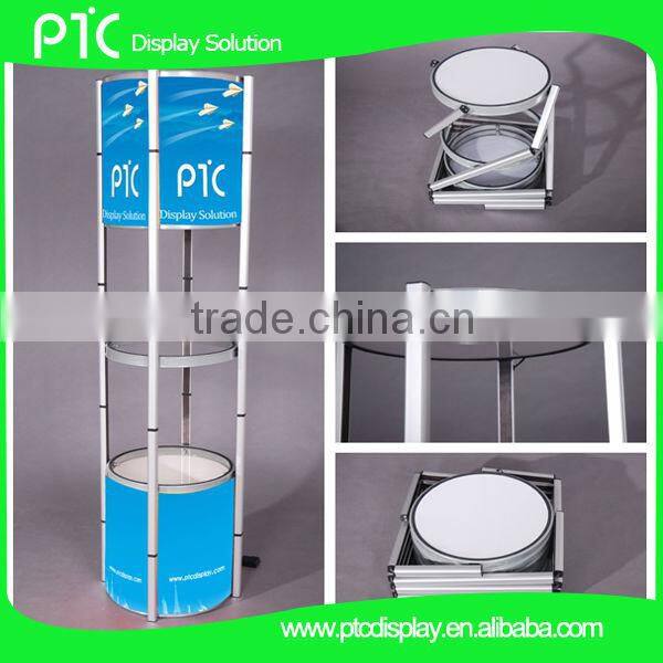 4 layers round portable promotion advertising tower