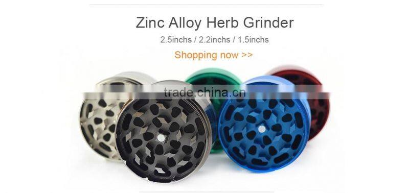 4 Layers zinc alloy Metal Tobacco Crusher Muller Smoke Herbal Herb Grinder 55MM 5 Color