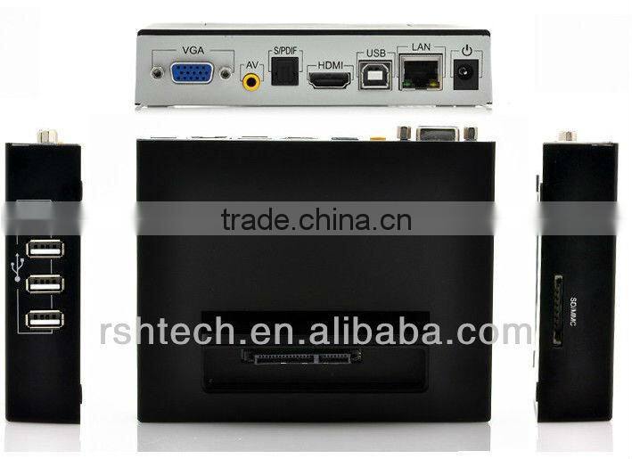Android 4.2 tv box full HD media player 1080p support VGA dual core advestising media player hard disk media player with display