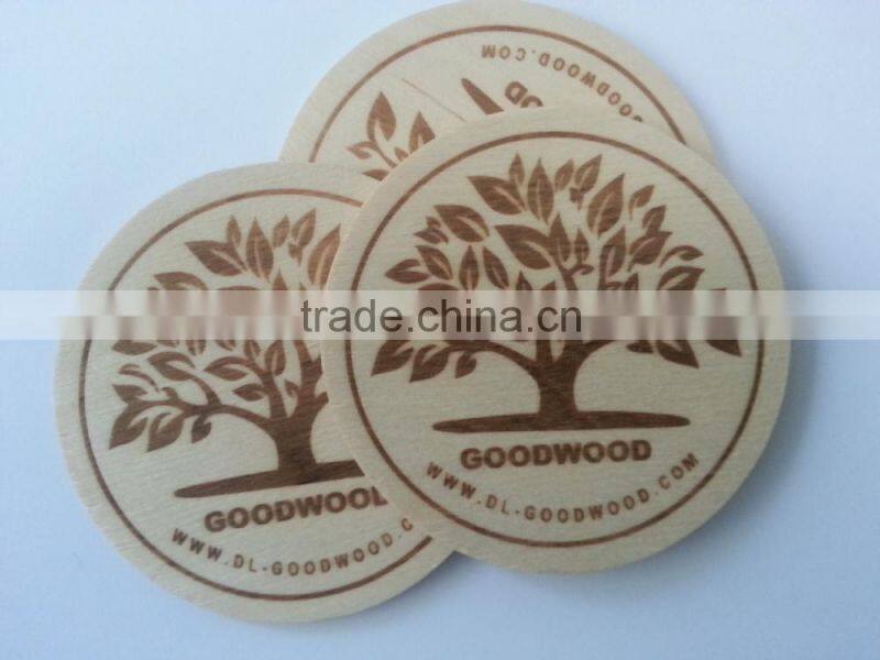 2015 hot-selling Round wooden Tea, Coffee Cup Coaster