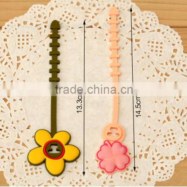 Lovely reusable sunflower silicone tie wrap