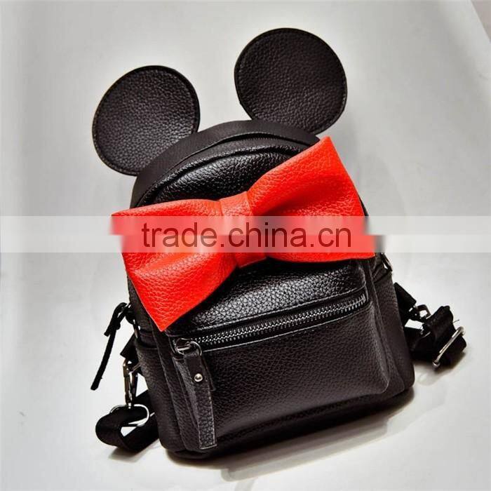 Owl Shape pu leather school backpack high class girls travel school bags