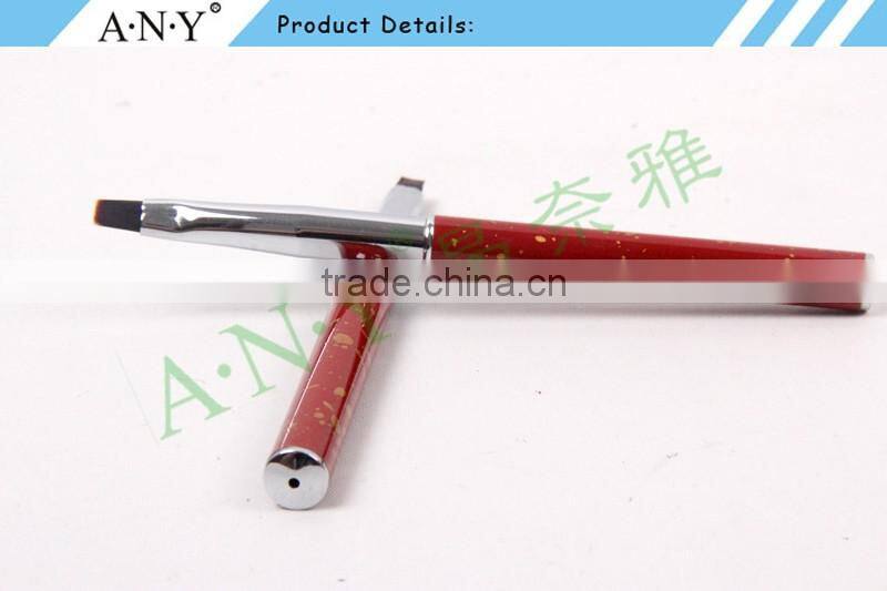 ANY New Arrival Mental Handle Pure Color Flat Hair Gel Nail Art Brush Hot Sale