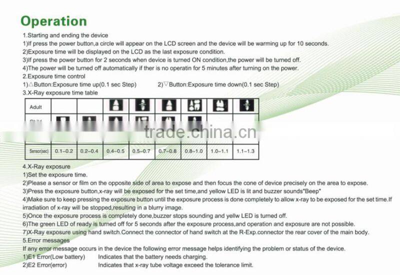 Manufacturer Protable dental x-ray unit, Dental bleaching unit