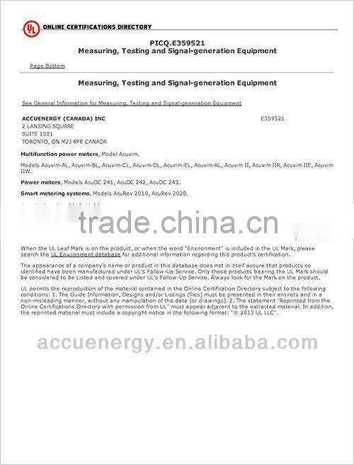 AcuRev 2000 series ethernet energy meter