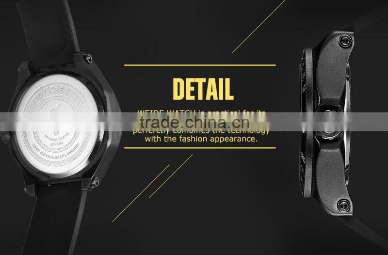 WEIDE Luxury Watch Brand Universe Series Sport Watches For Men Quartz Watches Bezel Japan Movt Silicone Strap Smart Watch