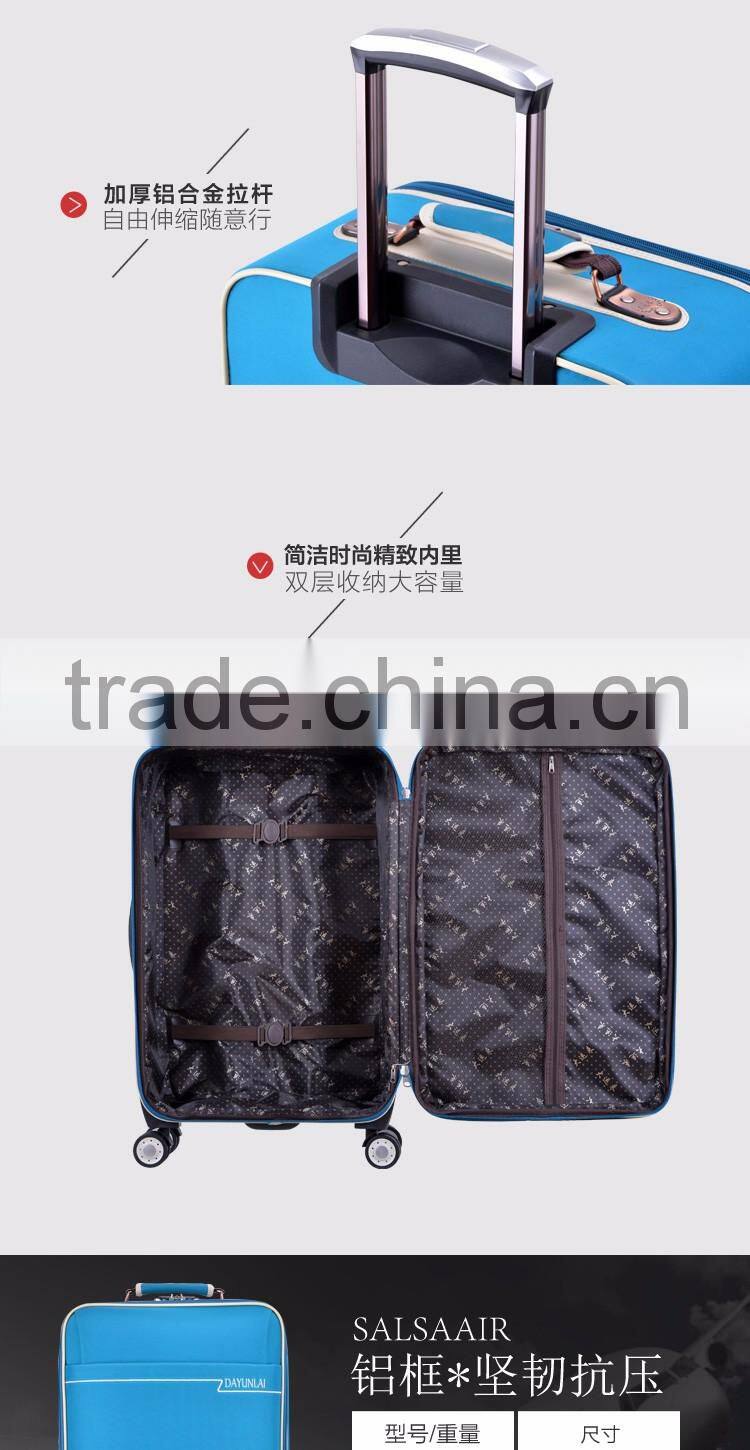 Canvas With Fabric Trolley Travel Luggage Cheap Travel Case Wheeled Luggage Used Lugggae For Sale